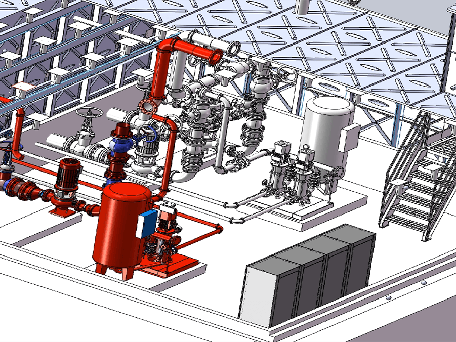 地埋式集成消防泵站的管阀制作与安装